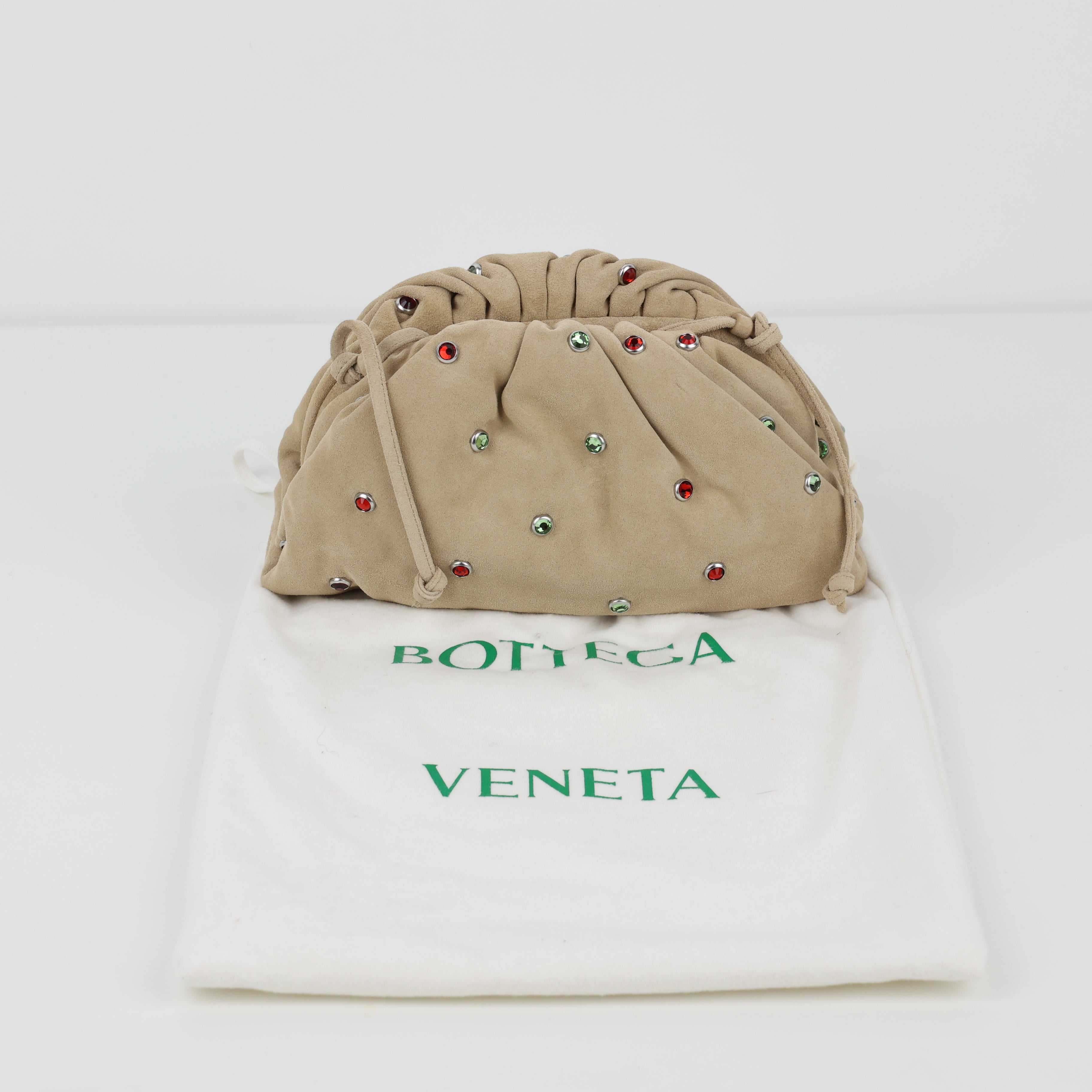 Bottega Veneta, Embellished Suede Mini Pouch