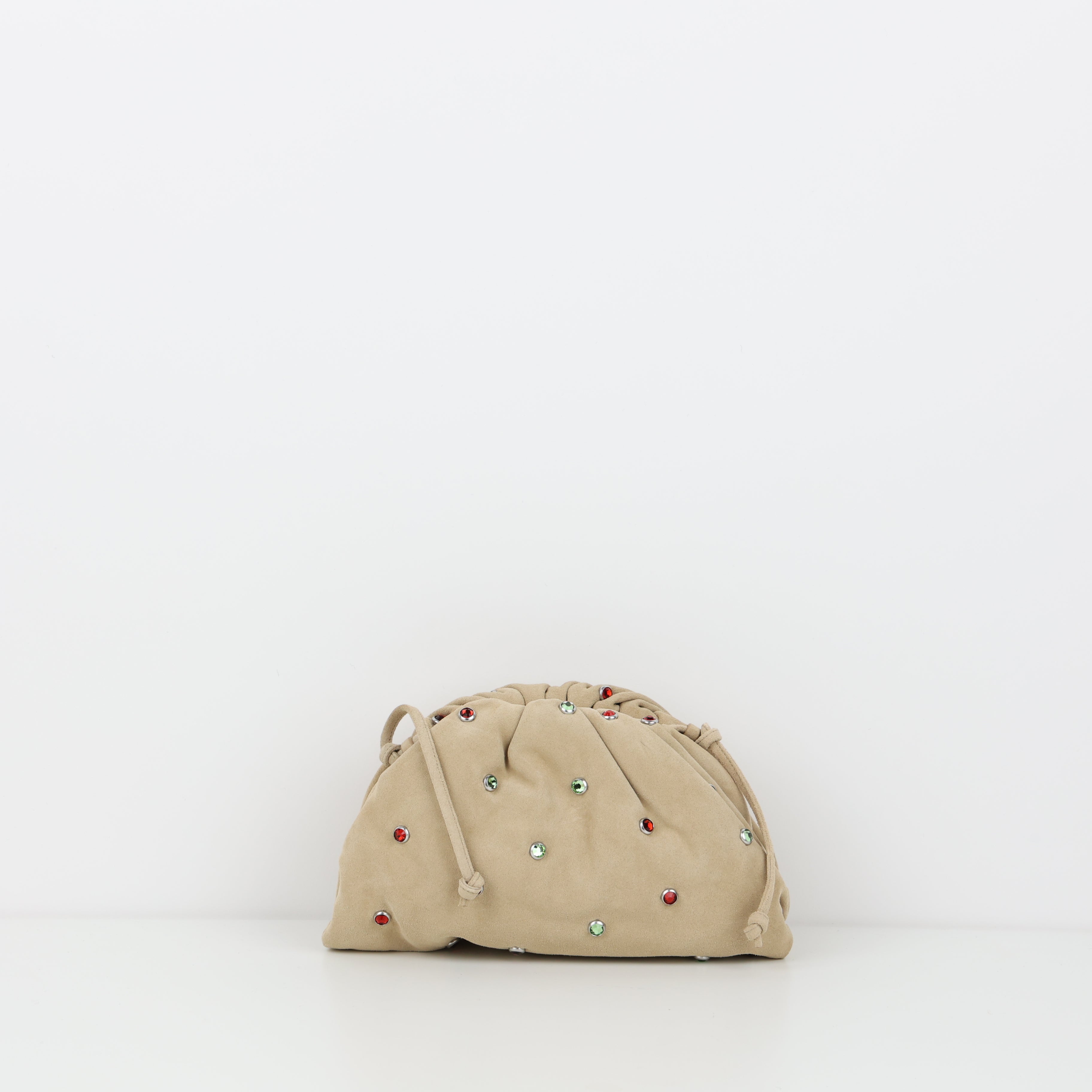 Bottega Veneta, Embellished Suede Mini Pouch
