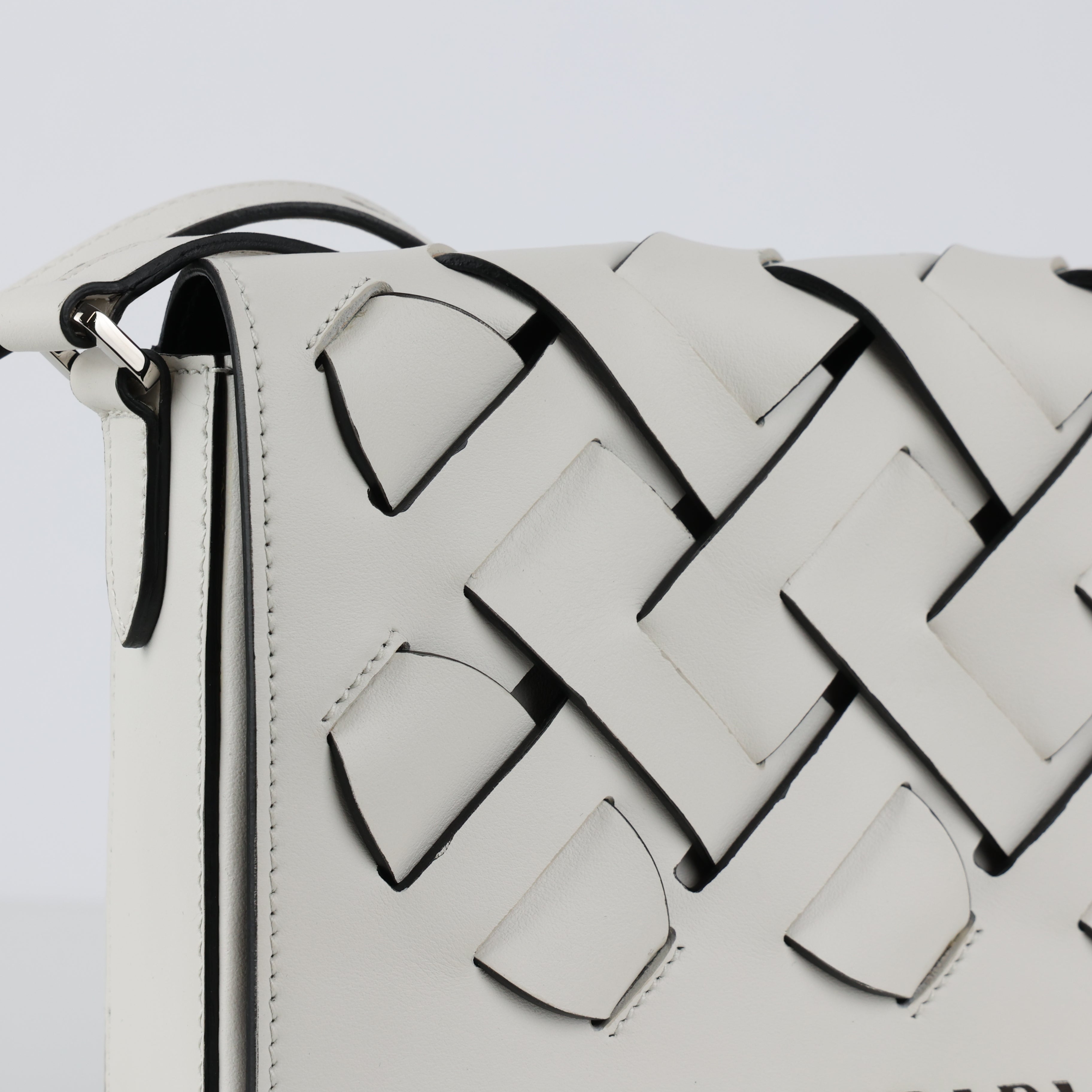 Prada, Vitello Intreccio Tress Crossbody Bag