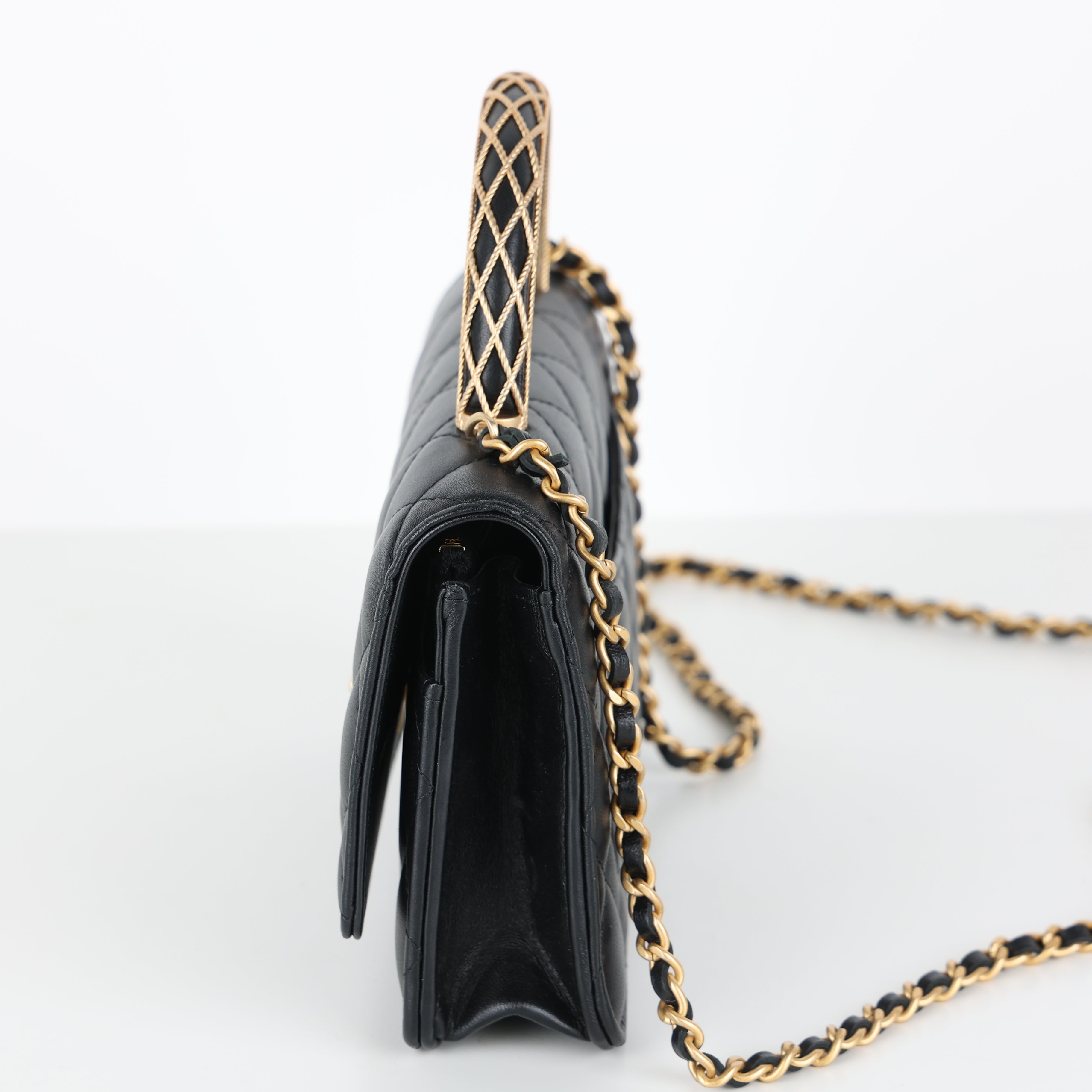 Chanel, Lambskin Wallet On Chain