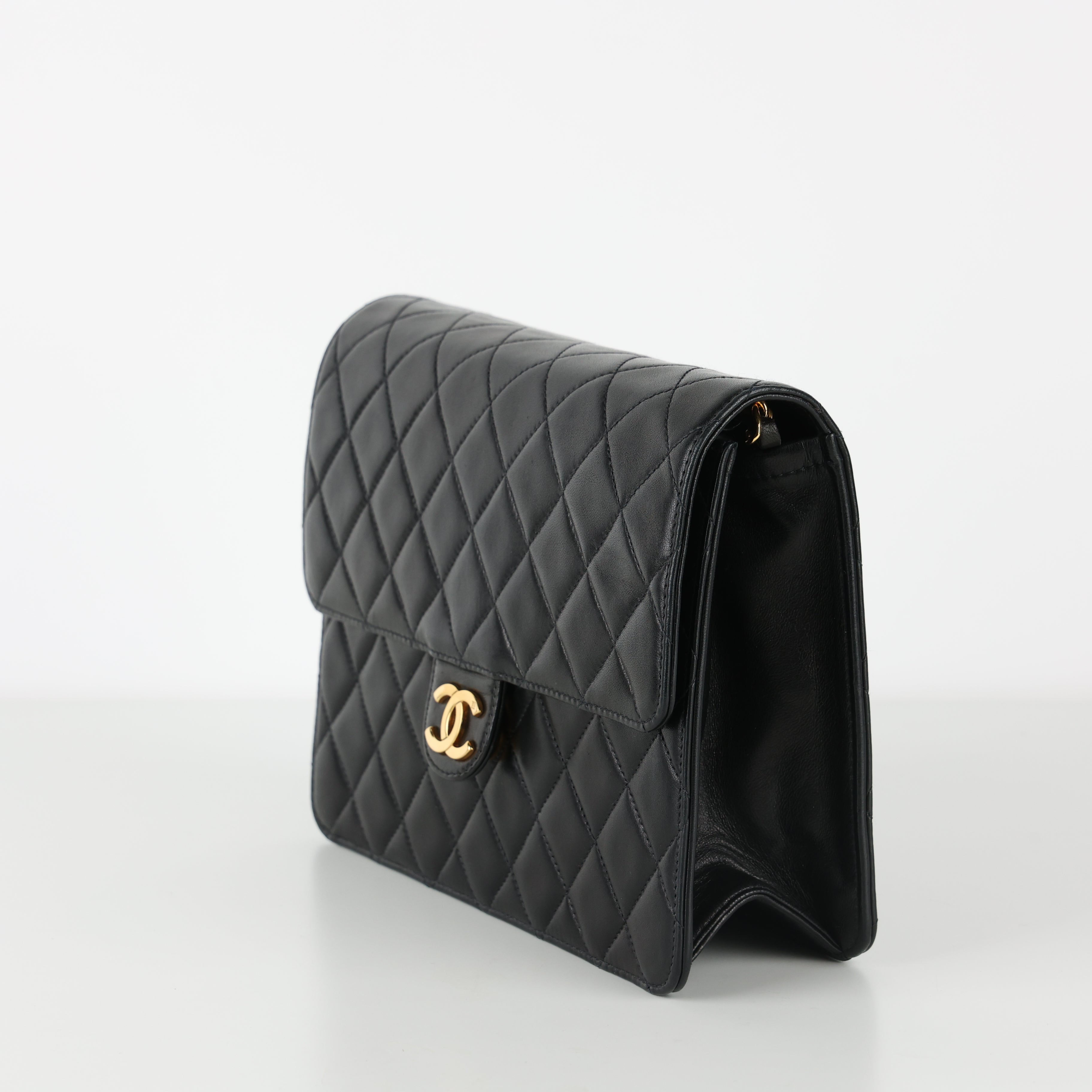 Chanel, Square Flap 24ct gold Bag