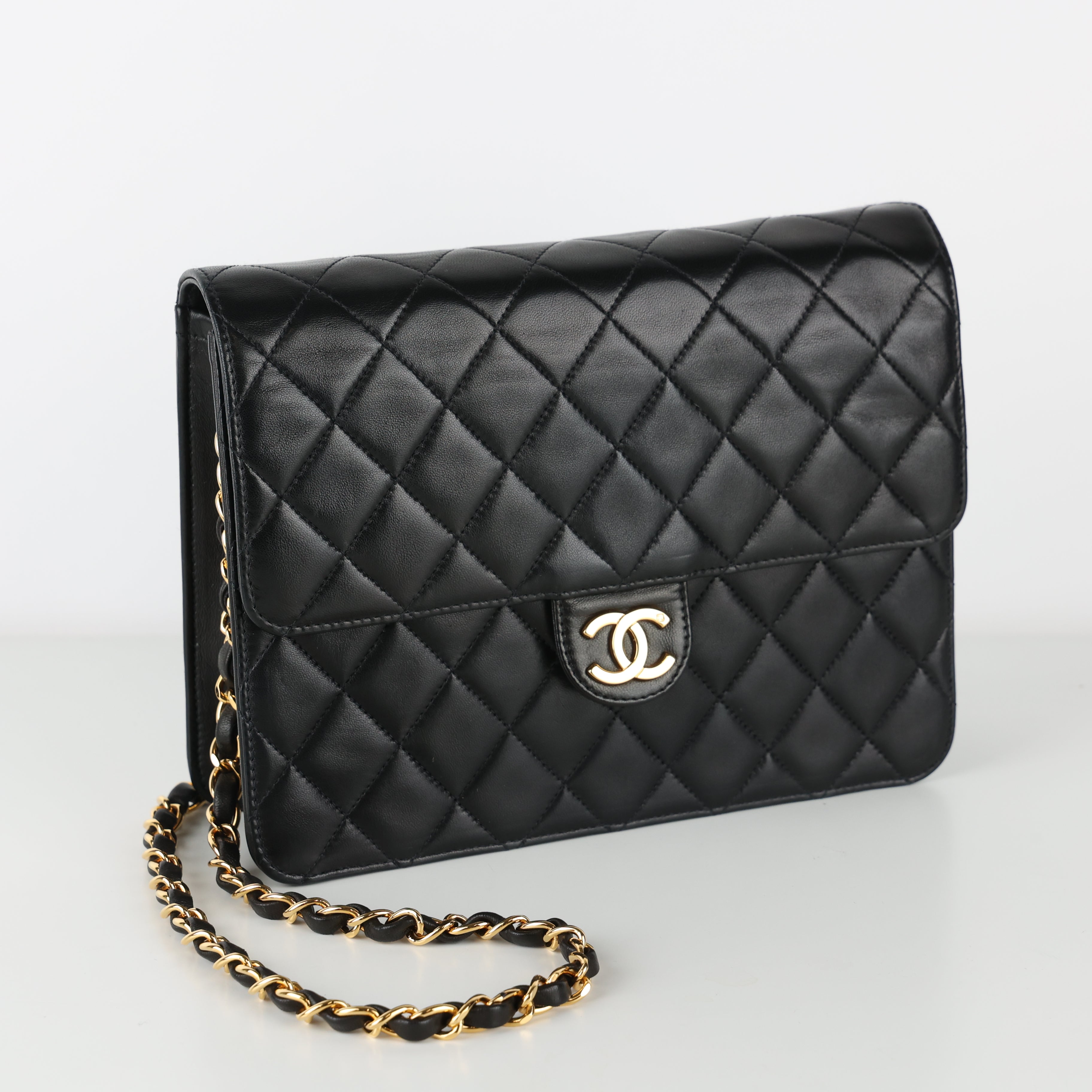 Chanel, Square Flap 24ct gold Bag