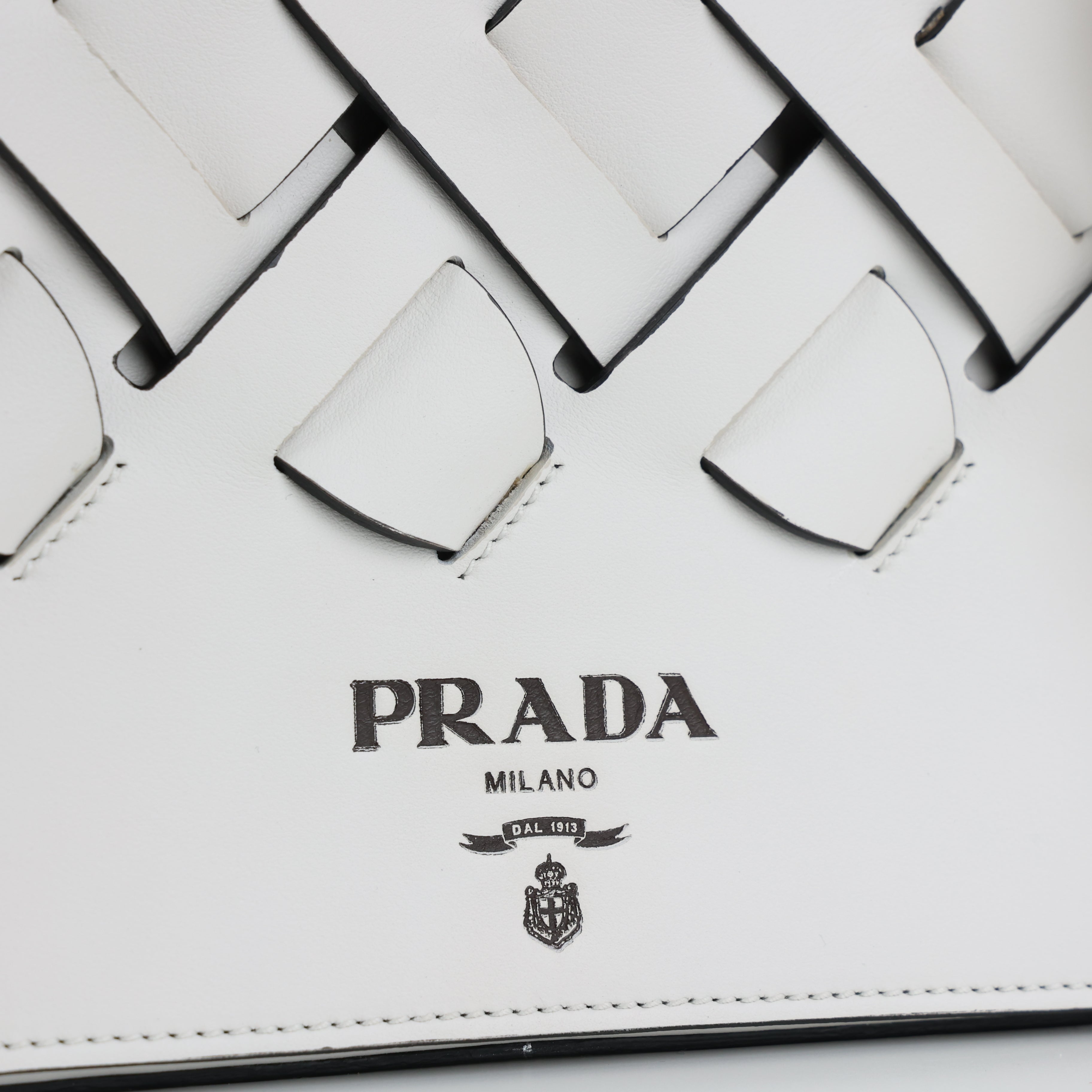 Prada, Vitello Intreccio Tress Crossbody Bag