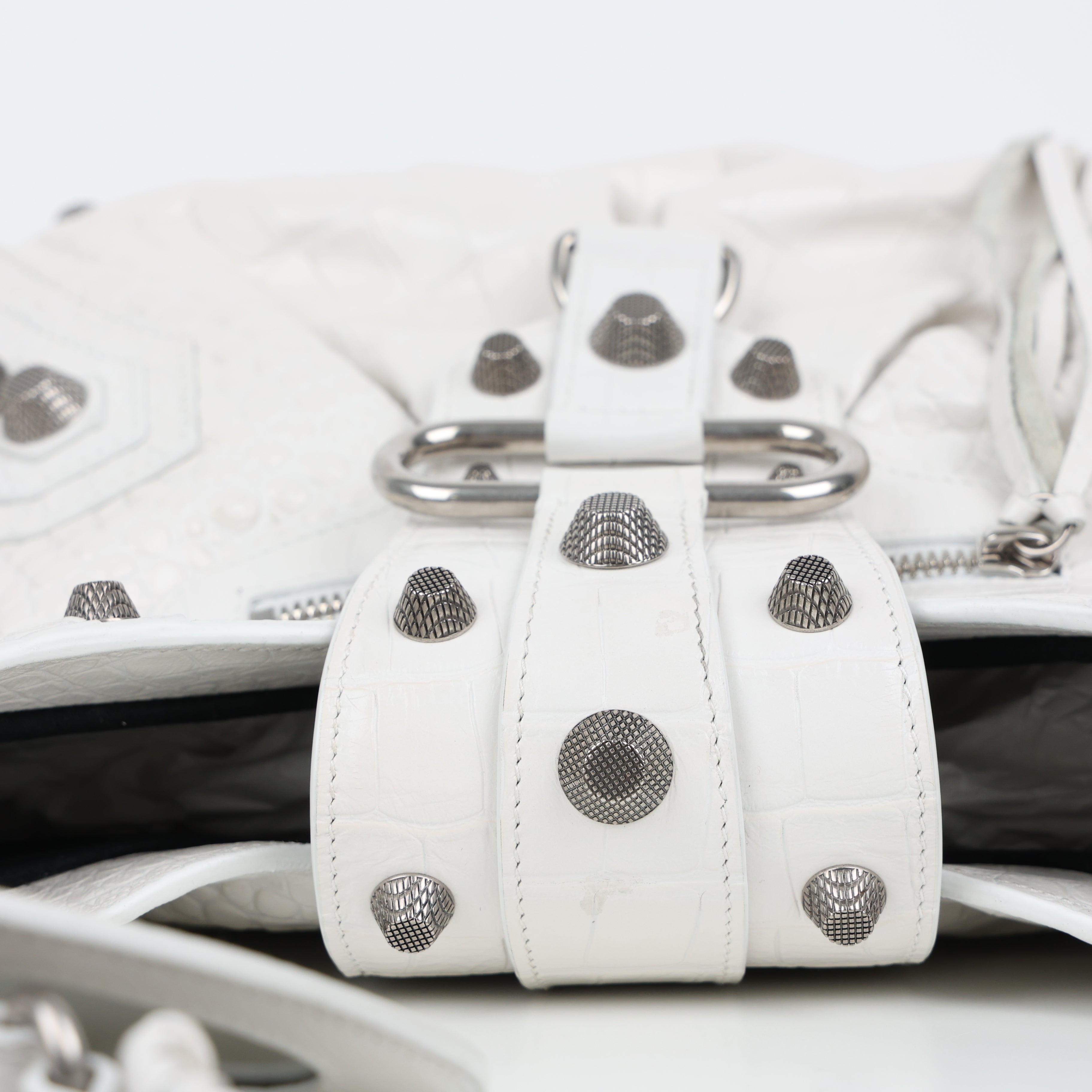 Balenciaga, Le Cagole Moc-croc Buckle Shoulder Bag