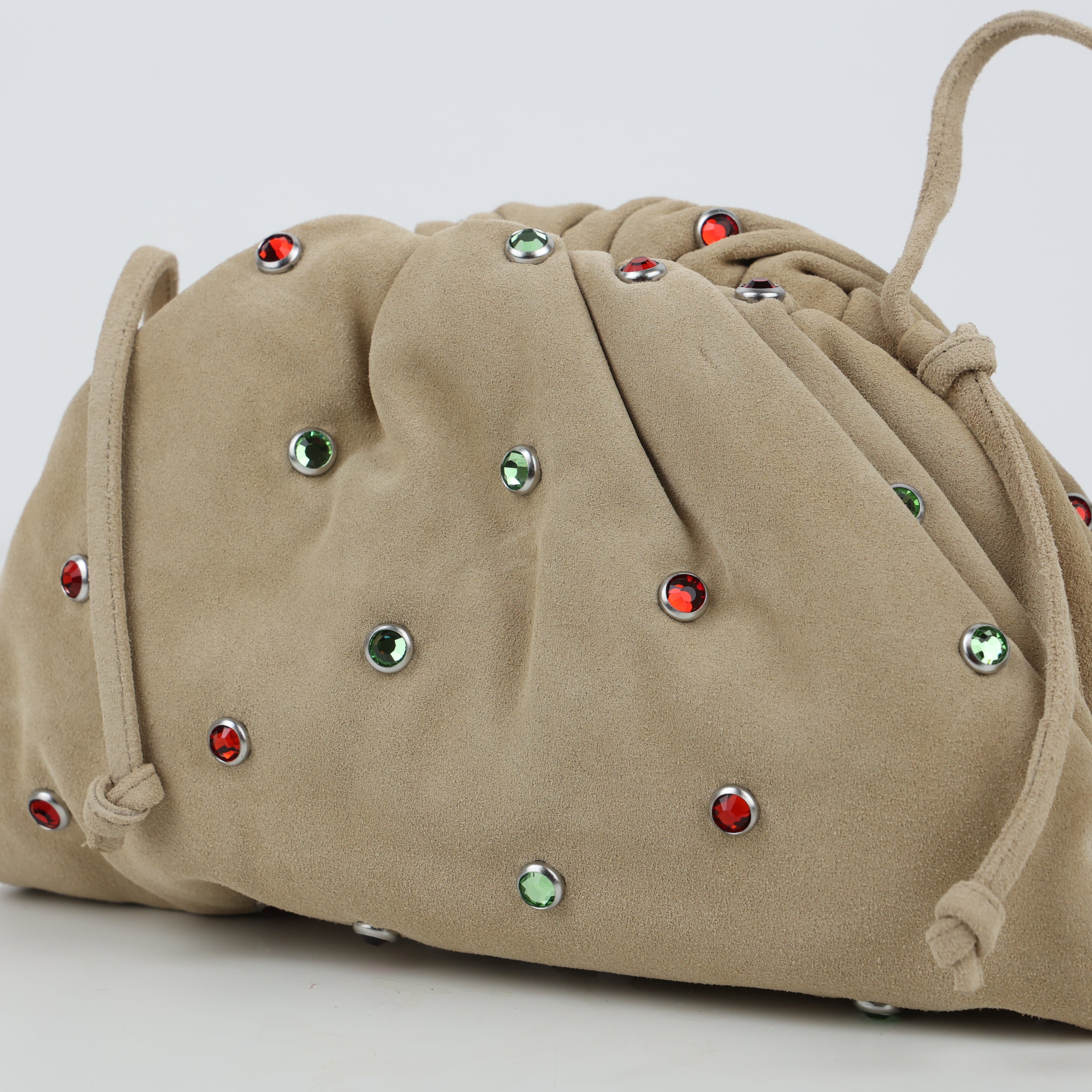 Bottega Veneta, Embellished Suede Mini Pouch