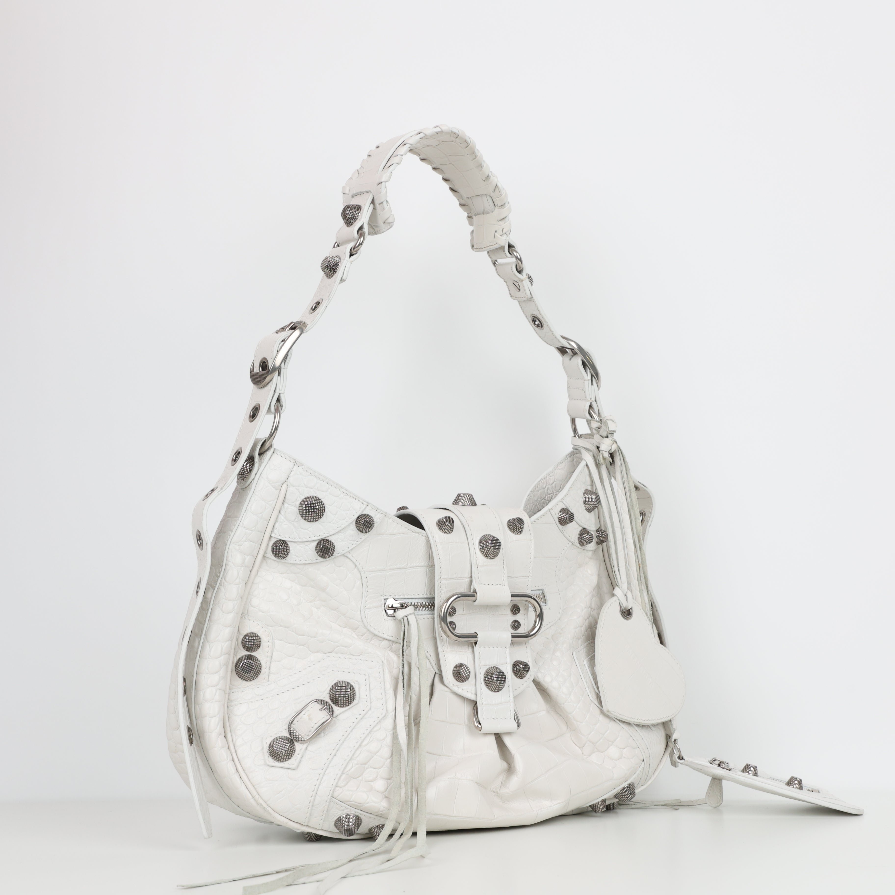Balenciaga, Le Cagole Moc-croc Buckle Shoulder Bag