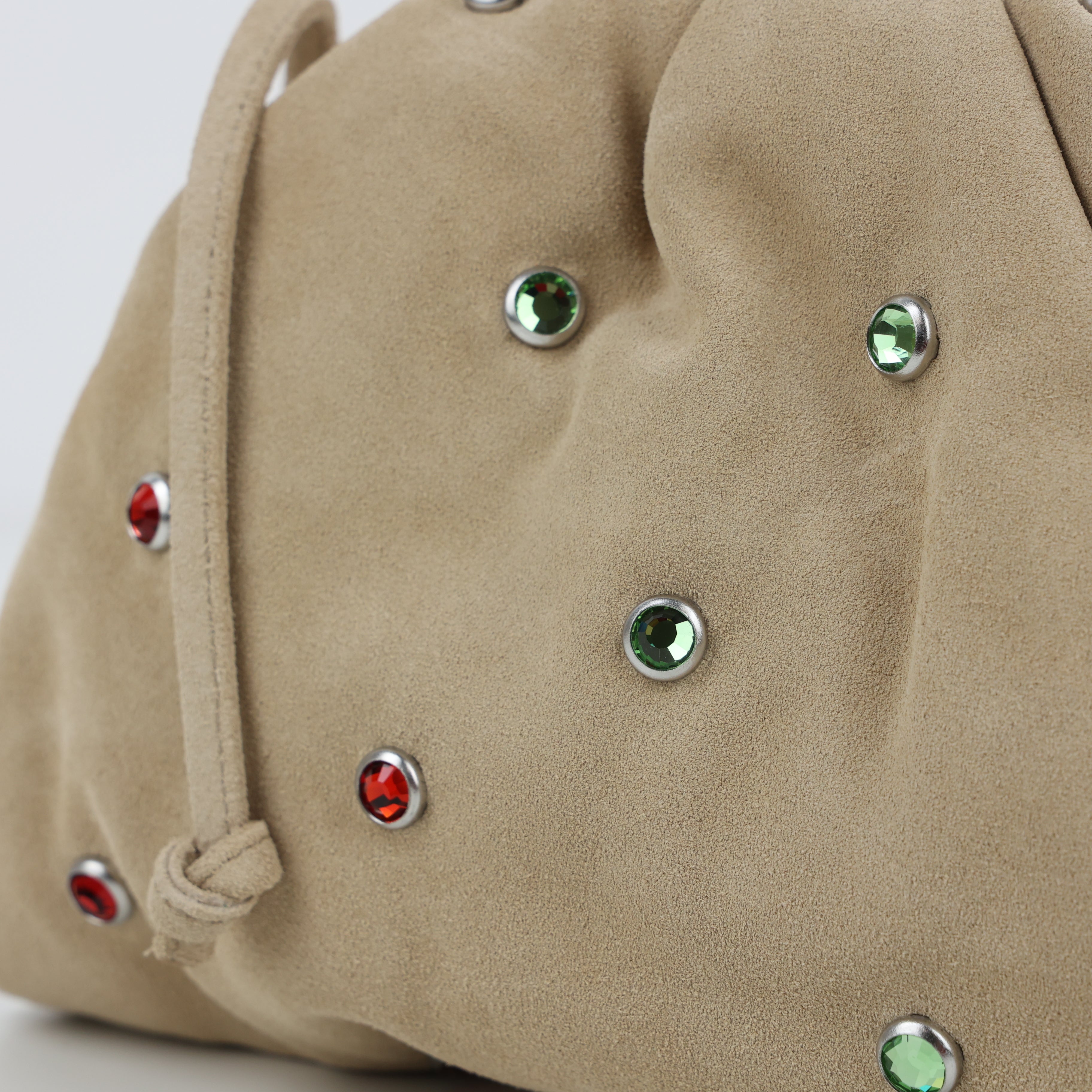Bottega Veneta, Embellished Suede Mini Pouch