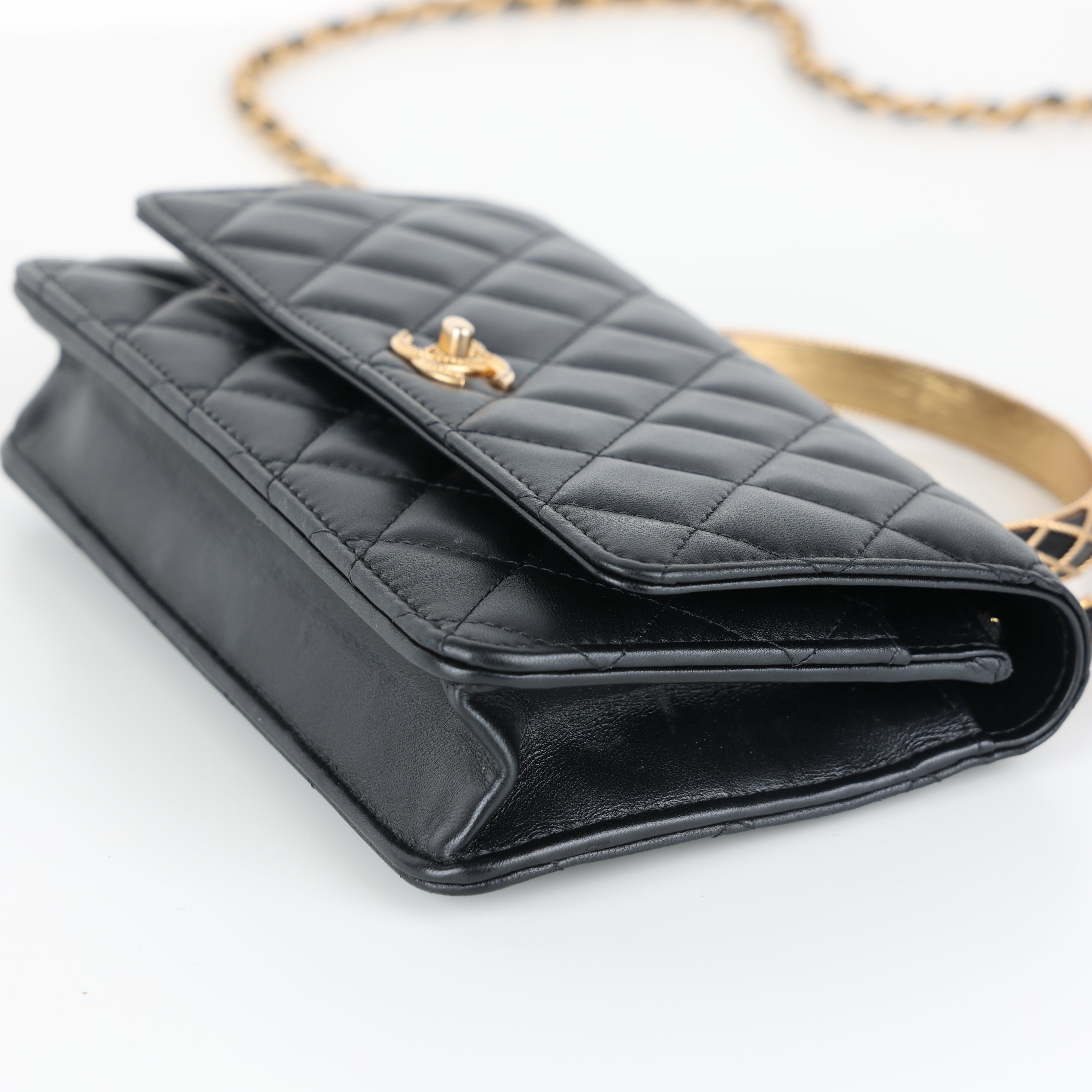 Chanel, Lambskin Wallet On Chain