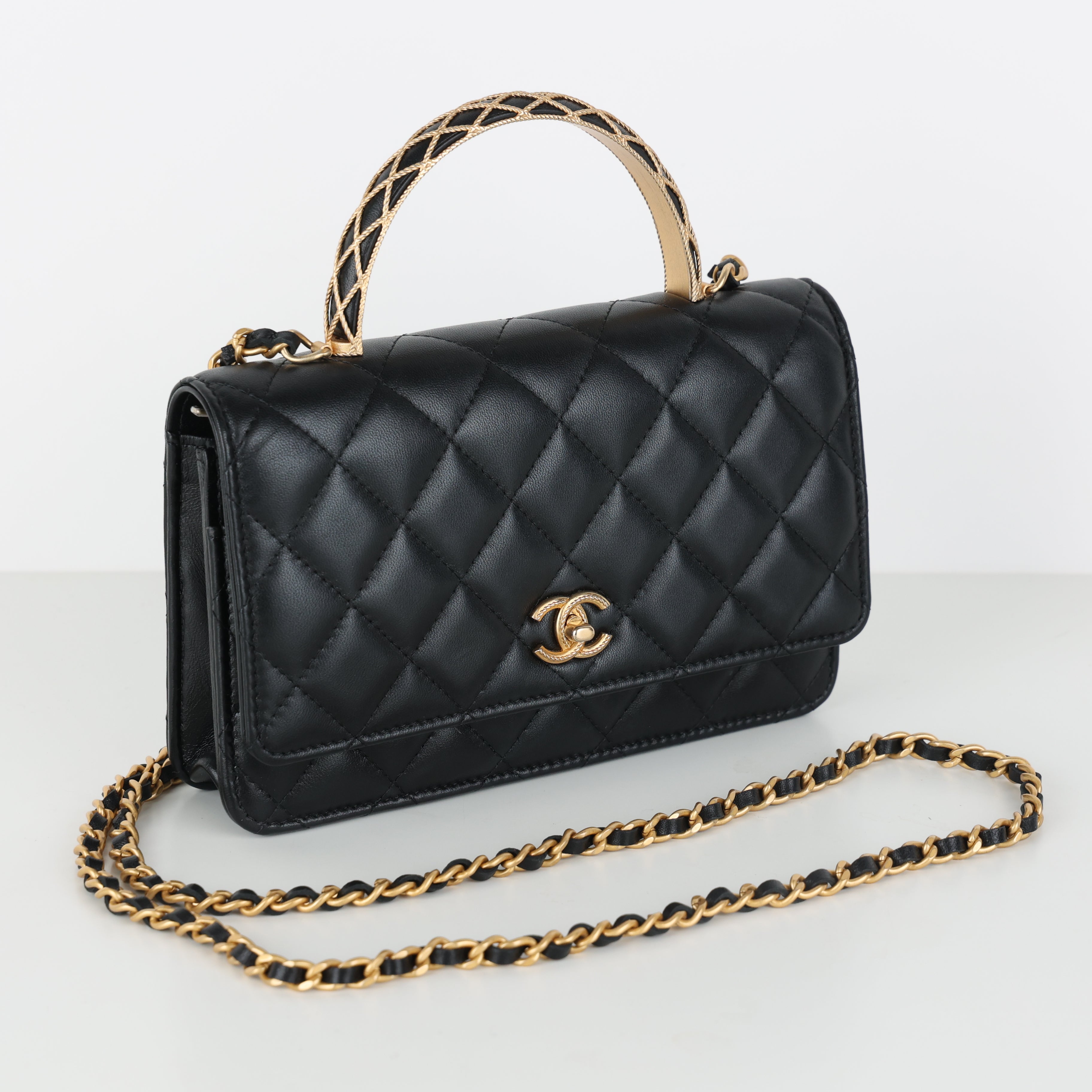 Chanel, Lambskin Wallet On Chain