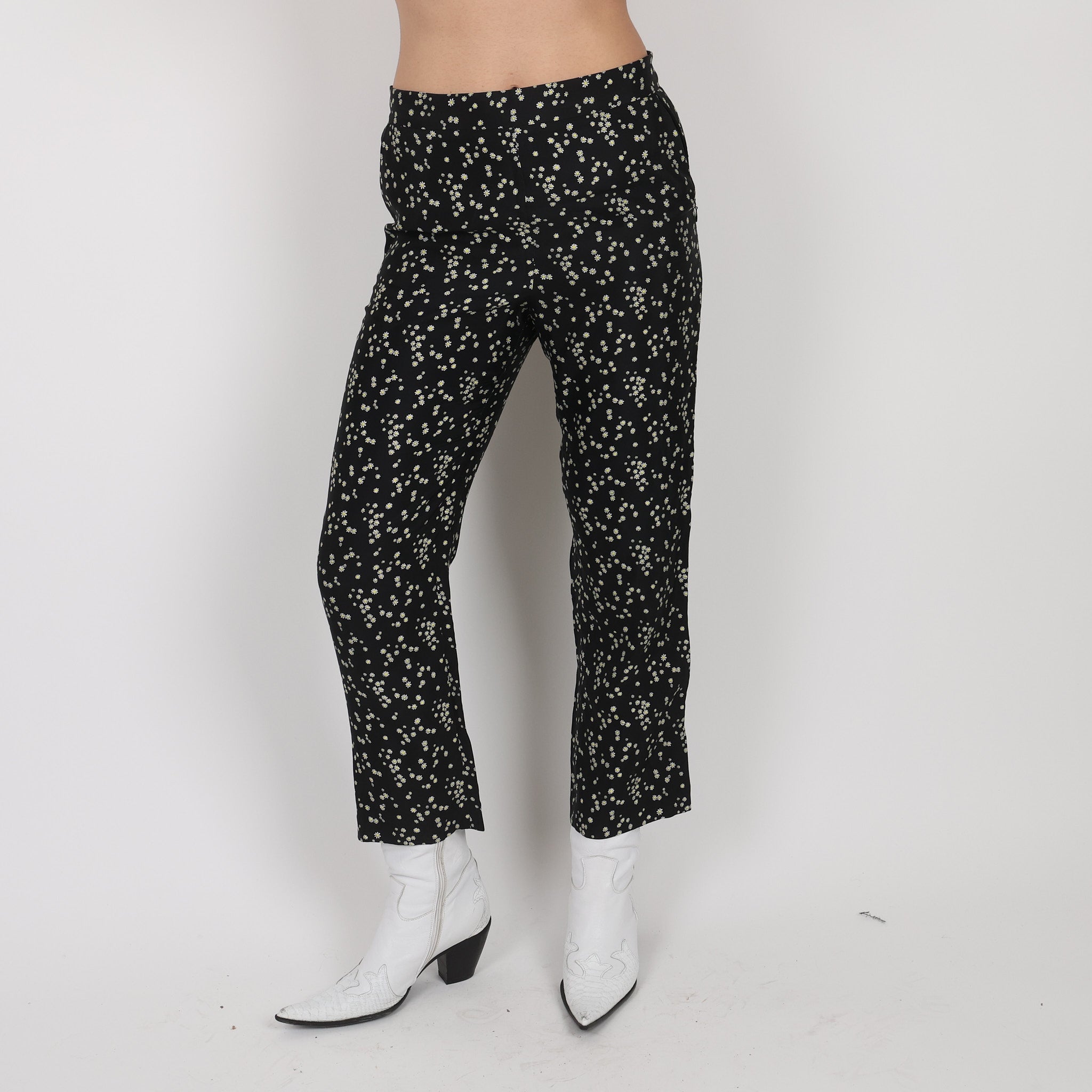 MISS SIXTY Velvet Trousers BlackCharcoal Grey Bootcut Leg UK Size 10 W28   eBay