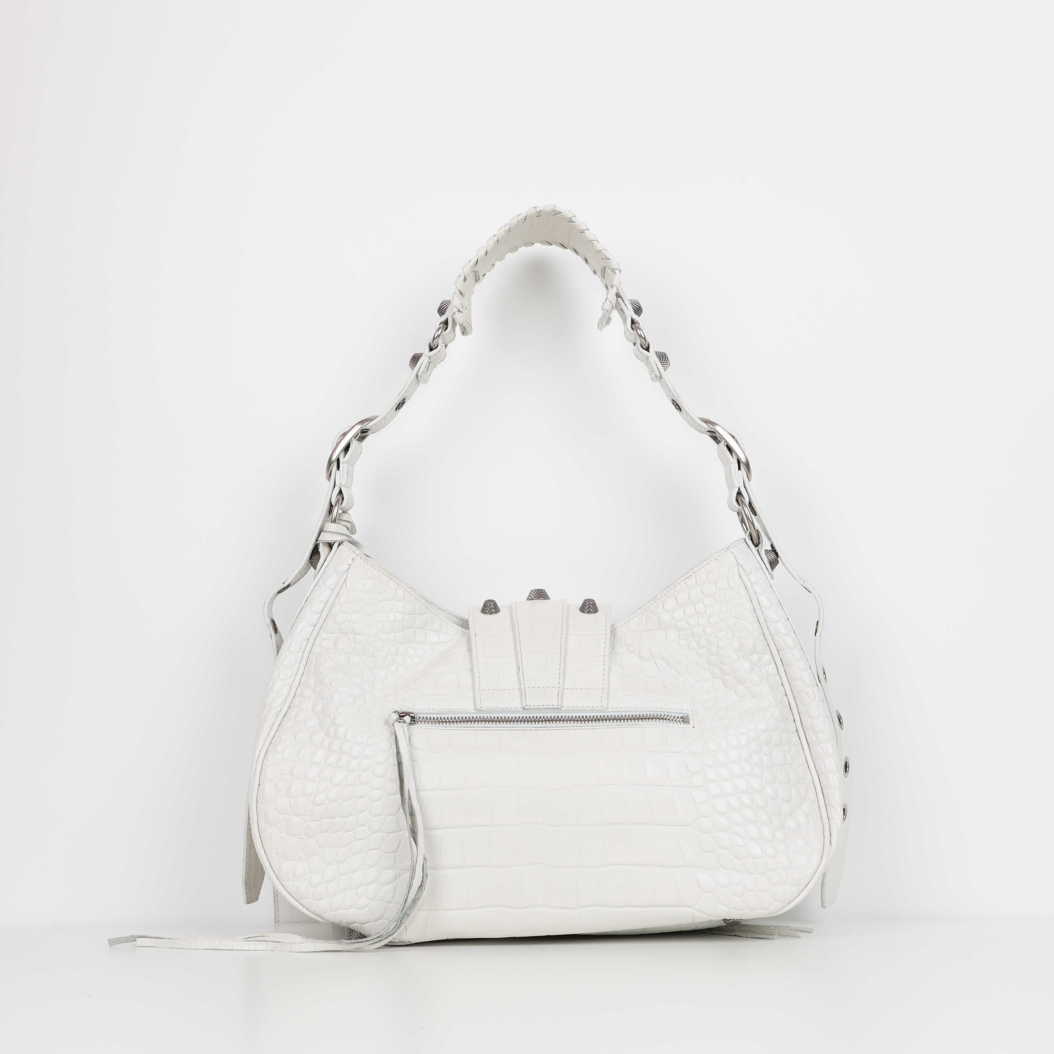 Balenciaga, Le Cagole Moc-croc Buckle Shoulder Bag