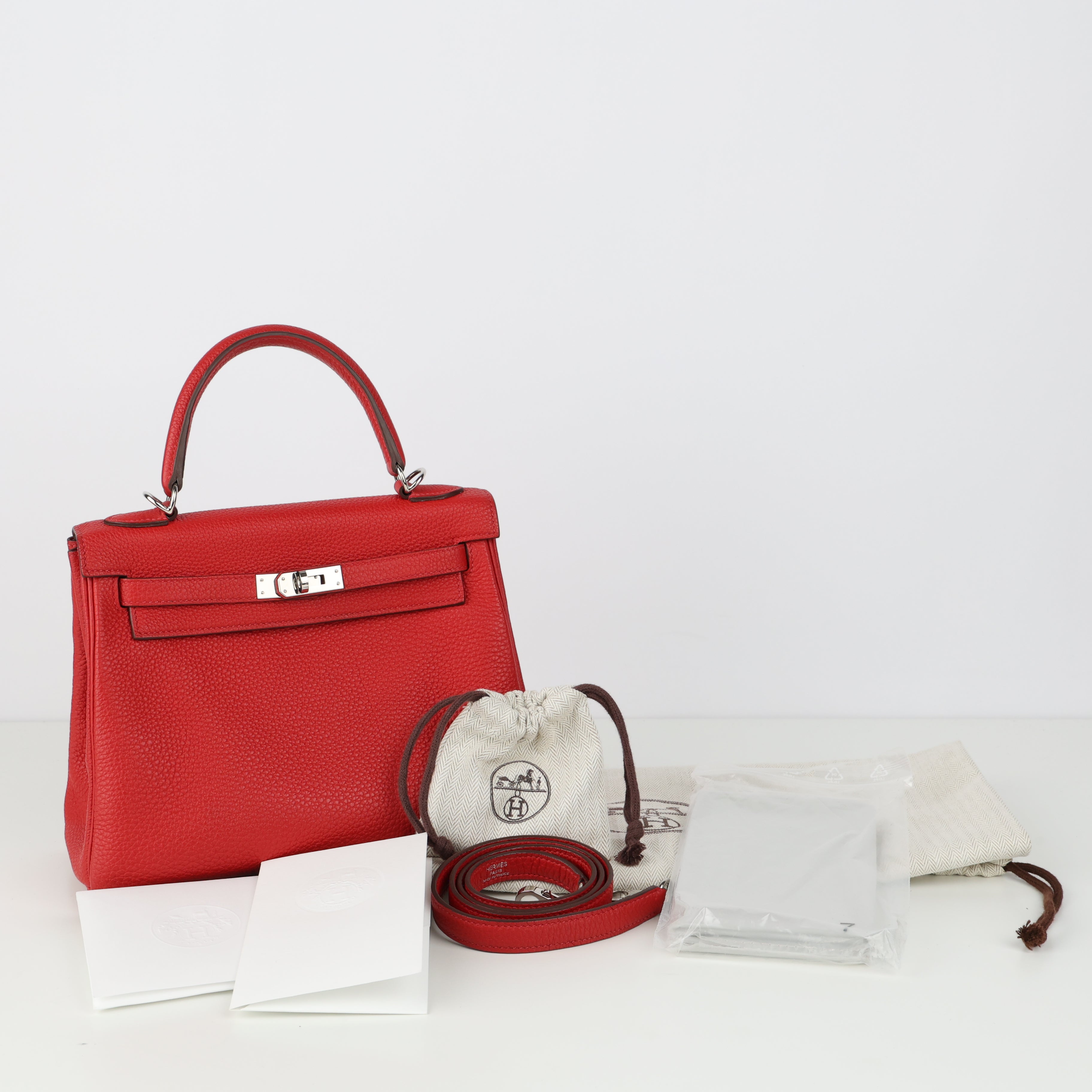 Hermès , Kelly 25 in Rouge Casaque