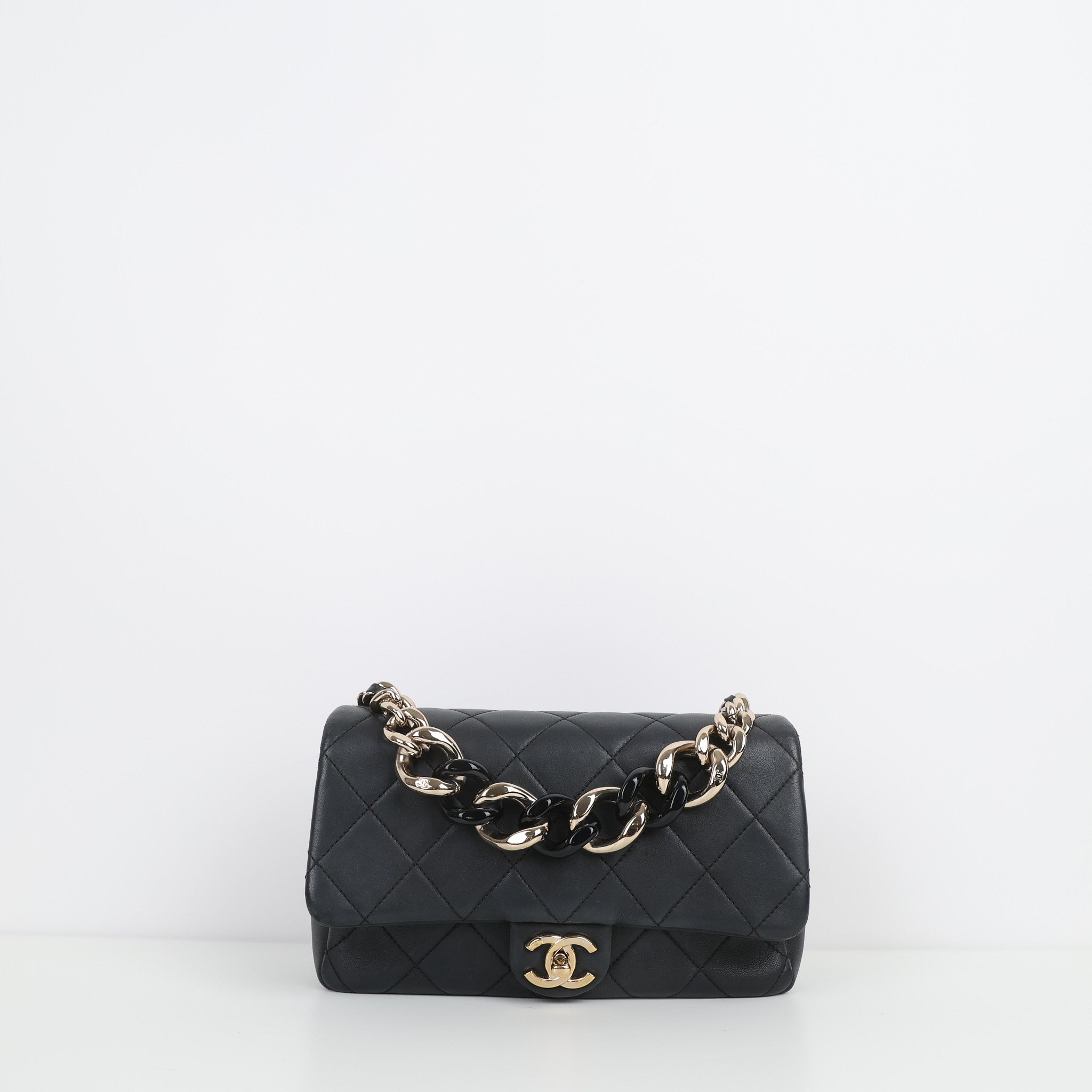 Chanel Denim & Gold Chain Handbag