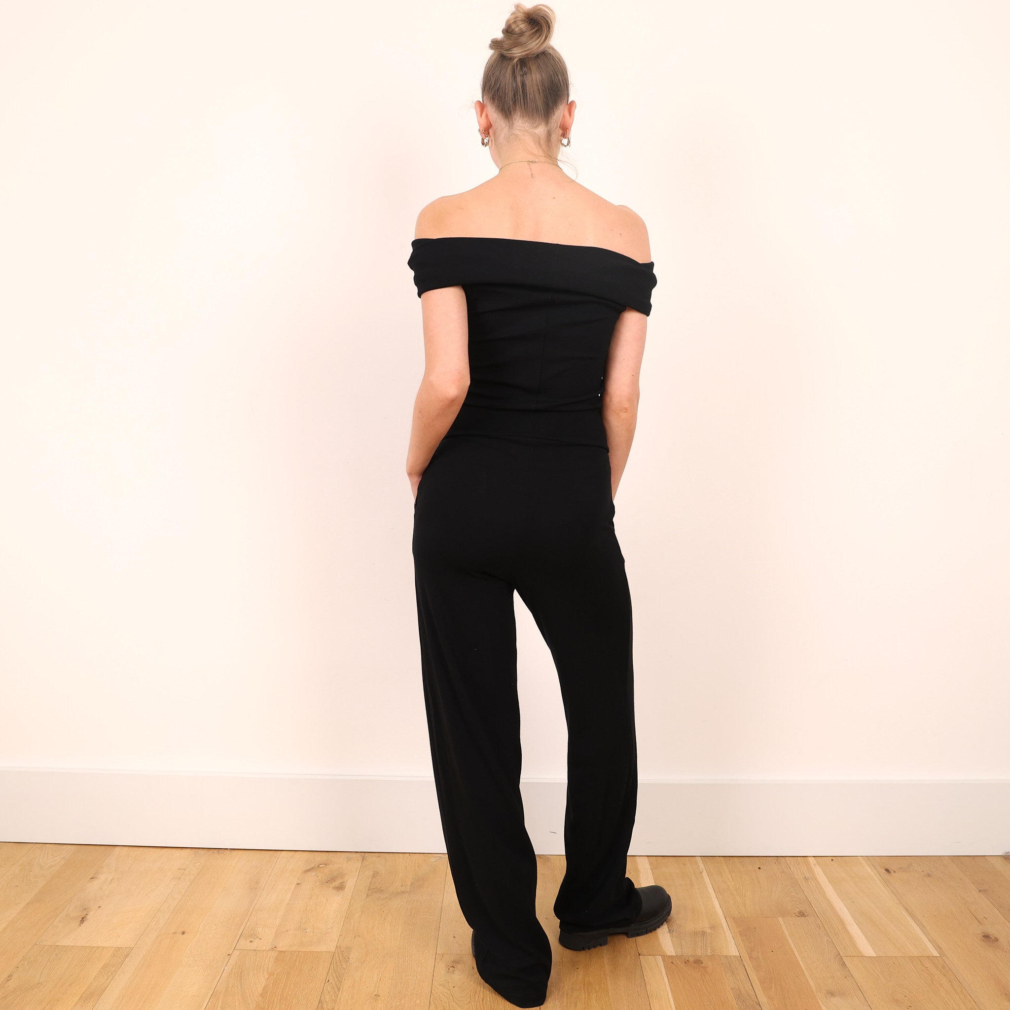 ATOM LABEL carbon jumpsuit in black - New In from Yumi UK